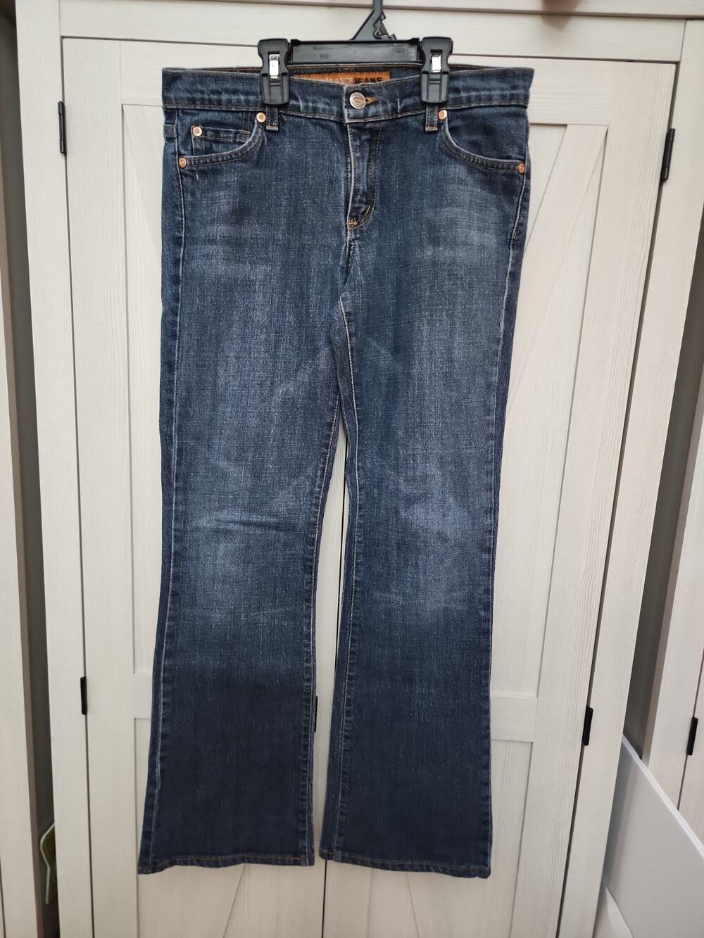 David Kahn Jeanswear Jeans Womens 28 Blue Dark Wash Bootcut Stretch Made USA